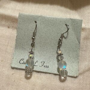 Cindy Fess Silver and Swarovski Crystal Earrings
